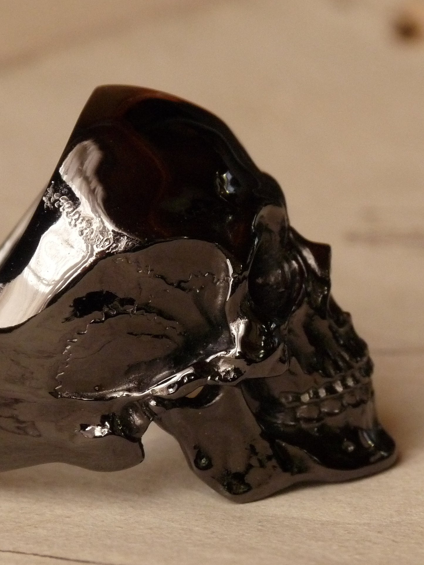QSO054 Large Thanatos Ring 2 Black Custom