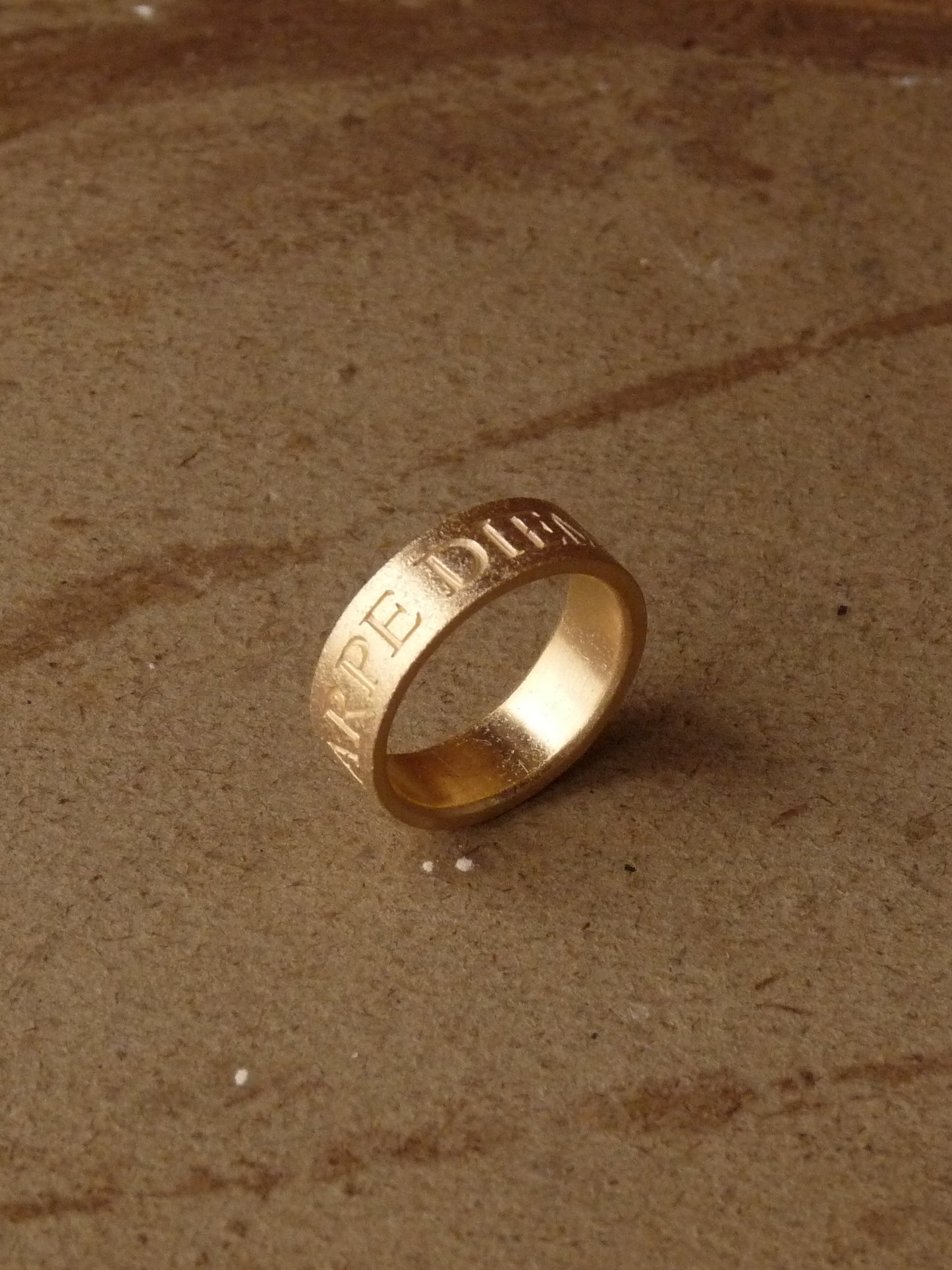 QSO16 Carpe Diem Ring Gold Plating Custom