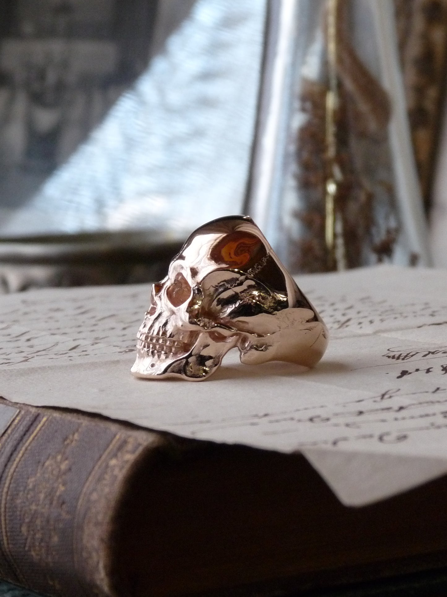 QSO055 Large Thanatos Ring 2 Beryllium Copper Custom