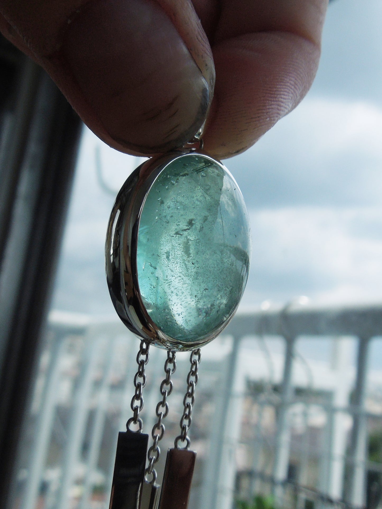 QFO004 Aquamarine Pendant