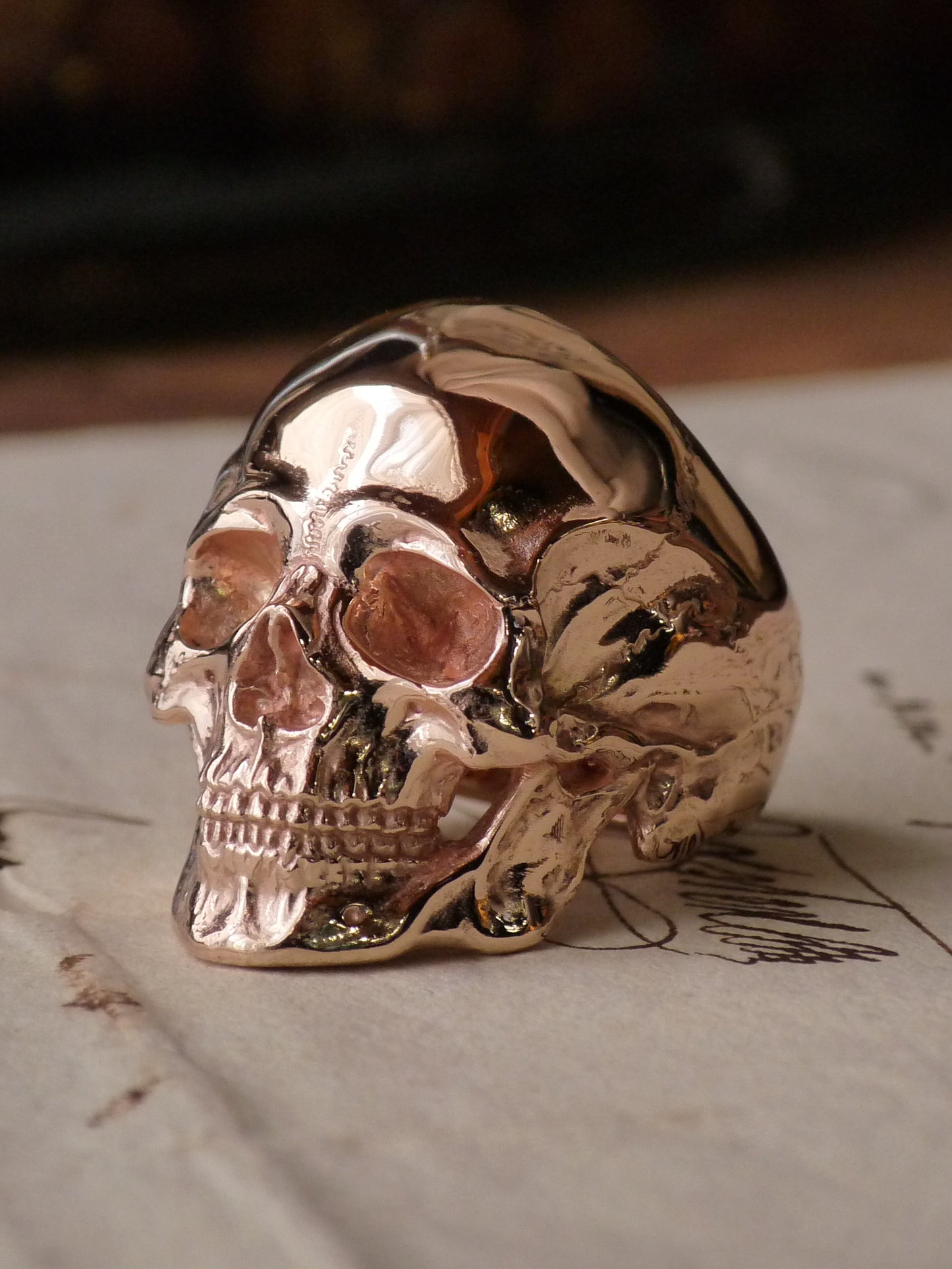 QSO055 Large Thanatos Ring 2 Beryllium Copper Custom
