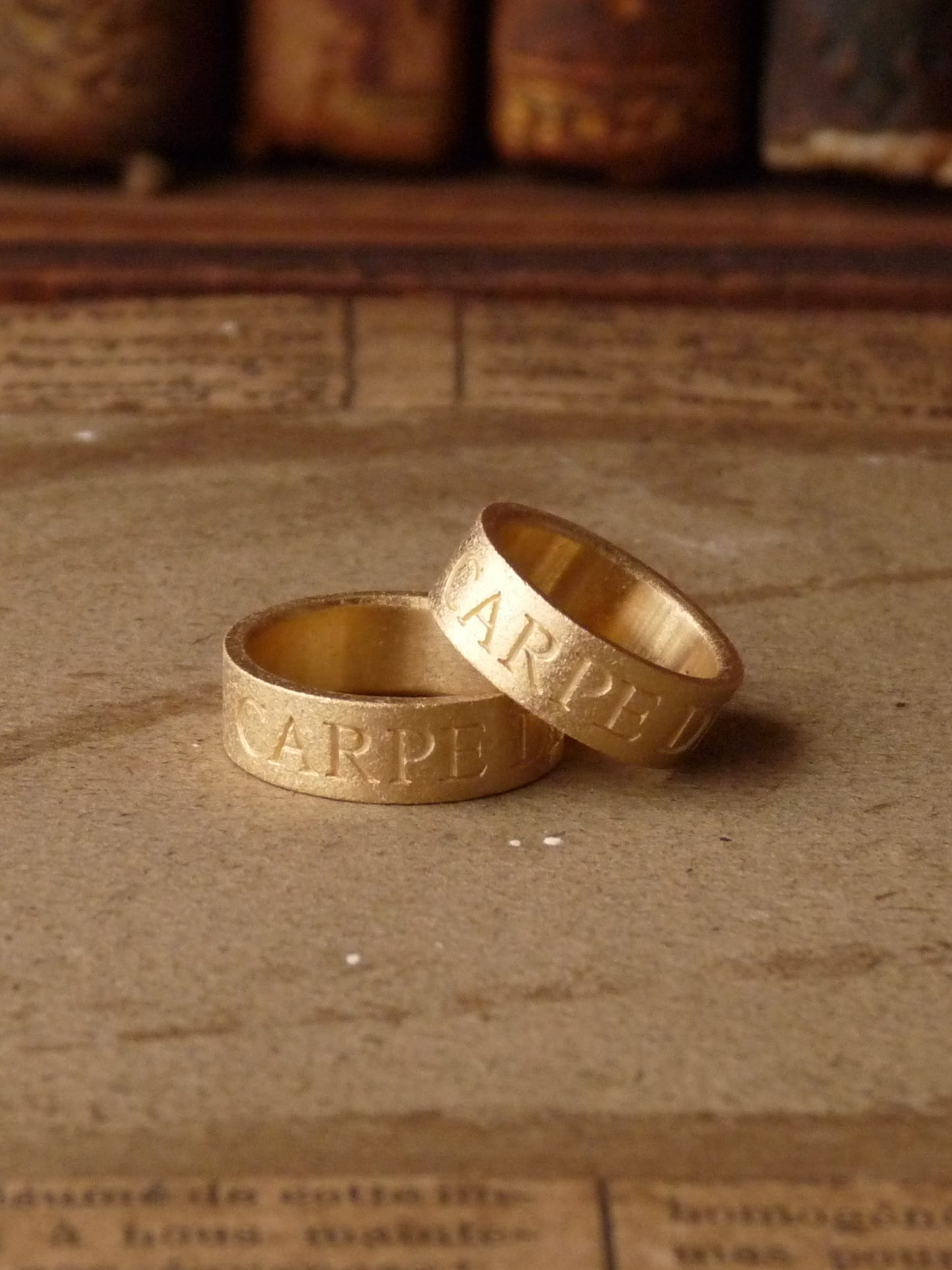 QSO16 Carpe Diem Ring Gold Plating Custom
