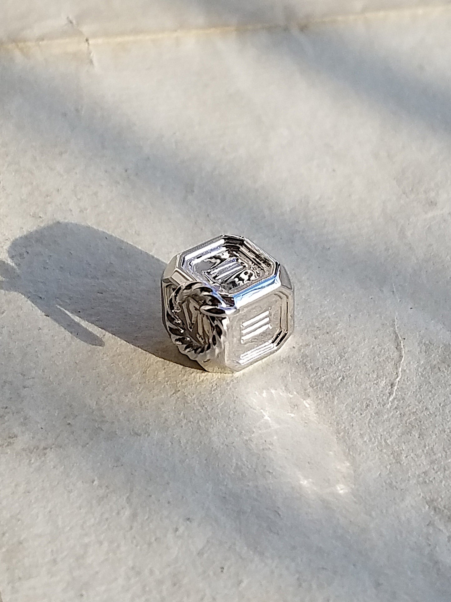 QSO126 Roman dice Pendant Pt900 Custom