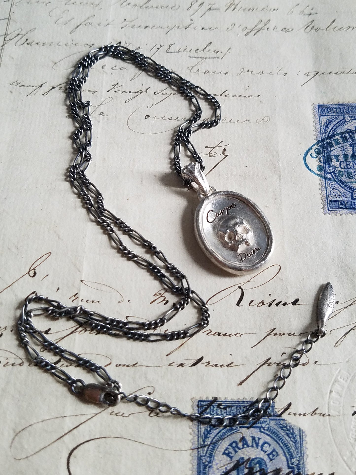 QSO095 Memento Mori Skull Pendant Custom 2