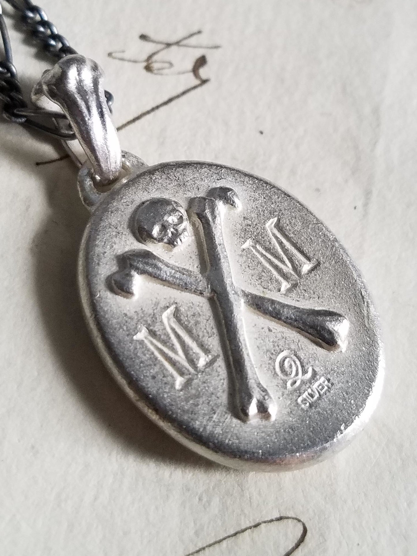 QSO095 Memento Mori Skull Pendant Custom 2