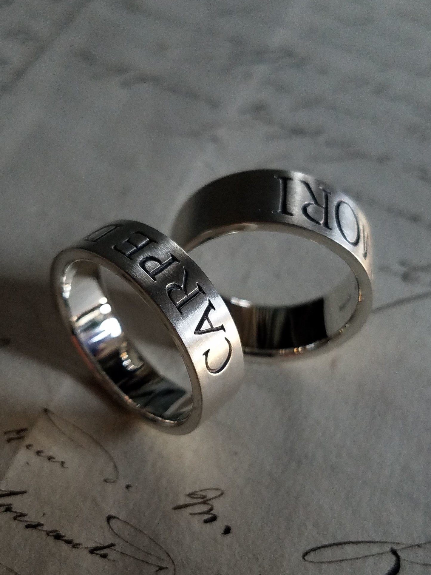 QSO093 Memento Mori Ring Hairline Custom