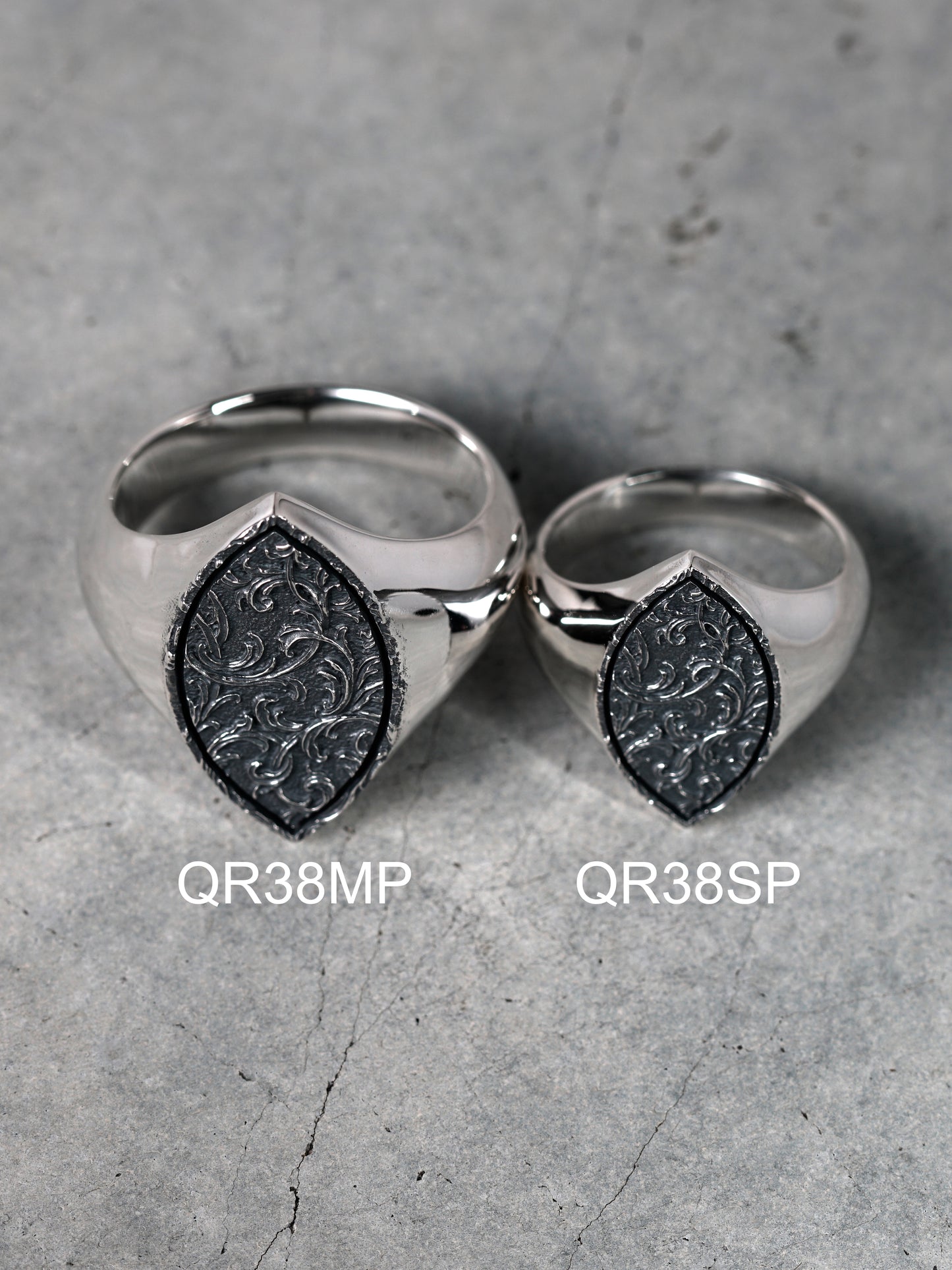 QR38SP Scroll Signet Ring 'Marquess' S Polish ver.