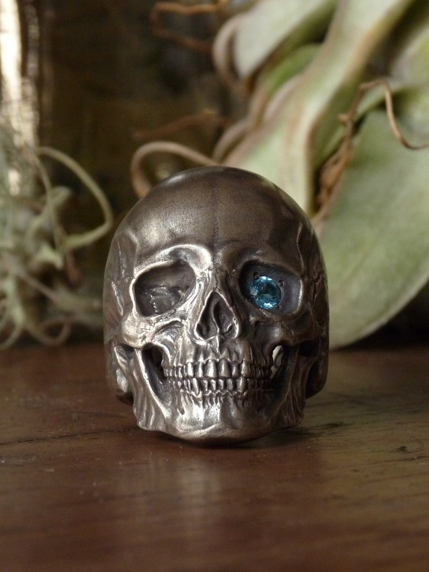 QSO068 Large Thanatos Ring 3 Topaz Custom