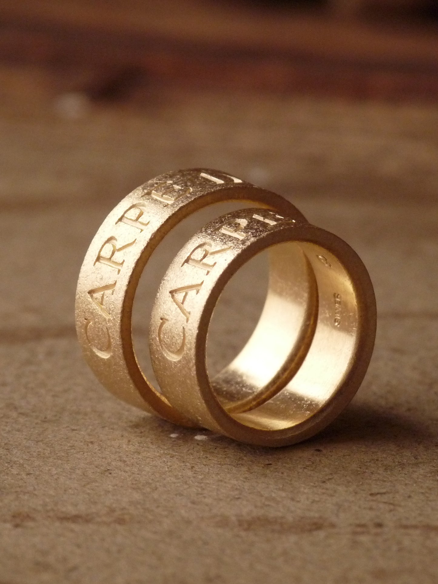 QSO16 Carpe Diem Ring Gold Plating Custom