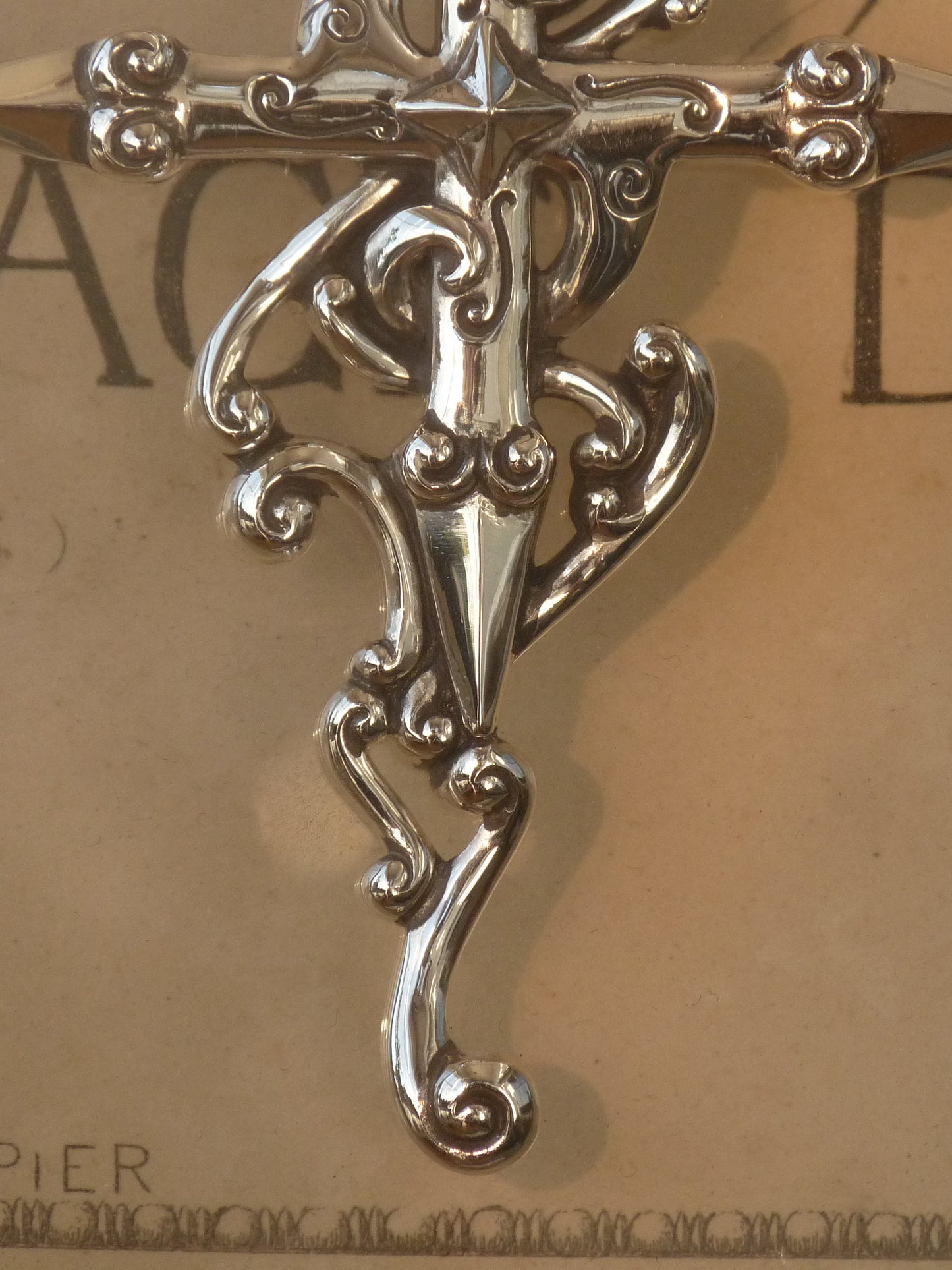 QFO059 Scroll Cross Pendant