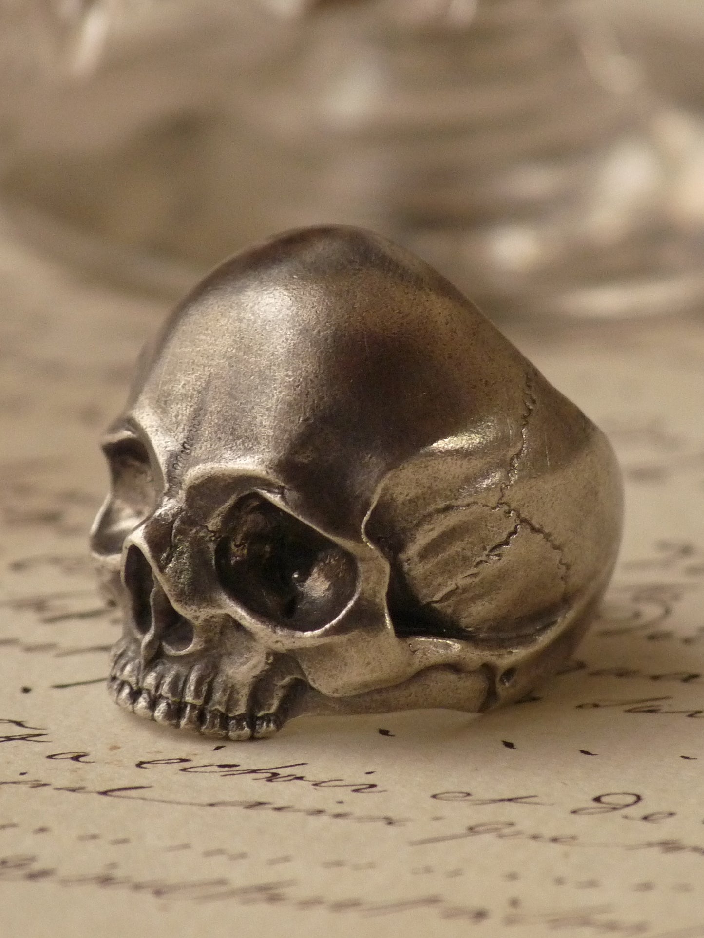 QSO115 Pinky Thanatos Ring Inside Polish Custom