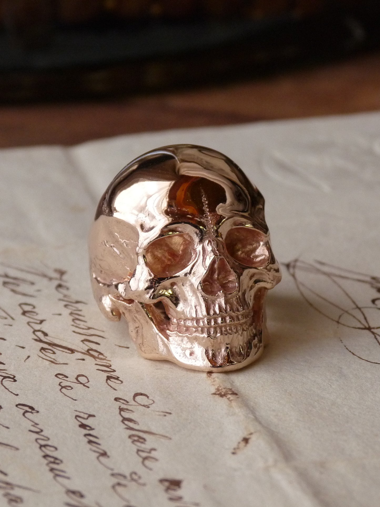 QSO055 Large Thanatos Ring 2 Beryllium Copper Custom