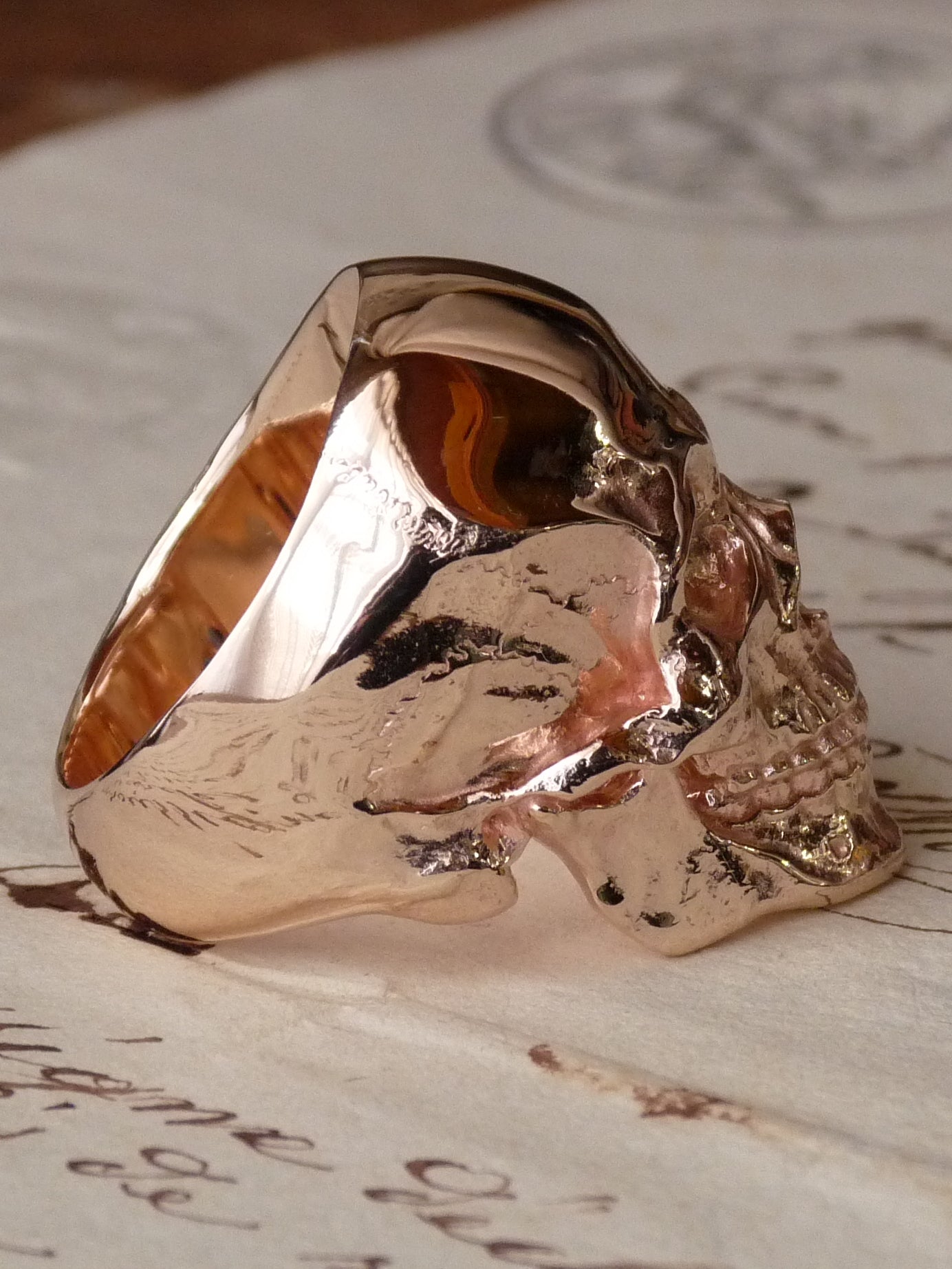 QSO055 Large Thanatos Ring 2 Beryllium Copper Custom