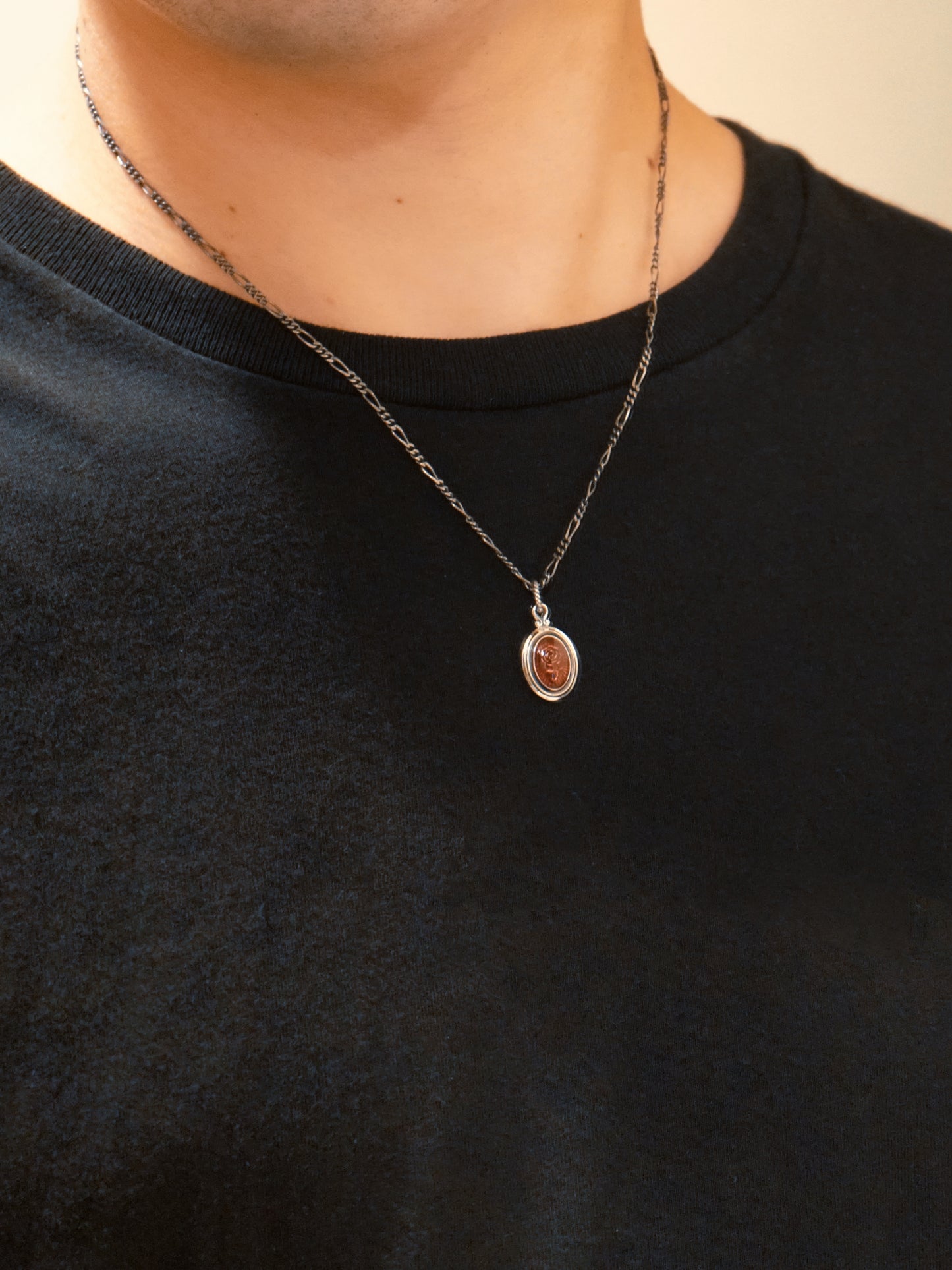 QN28P Rose Oval Pendant Polish ver.