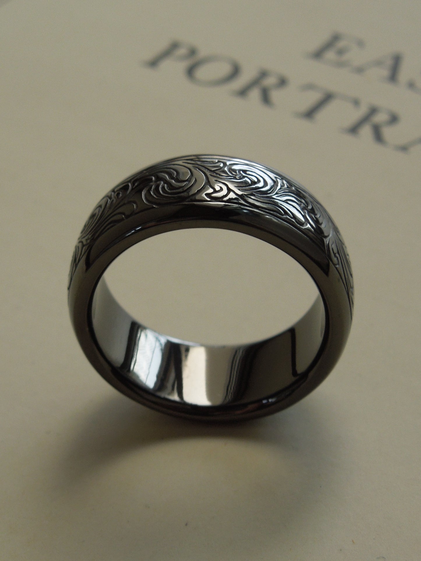 QSO34 Engrave Ring Black Custom