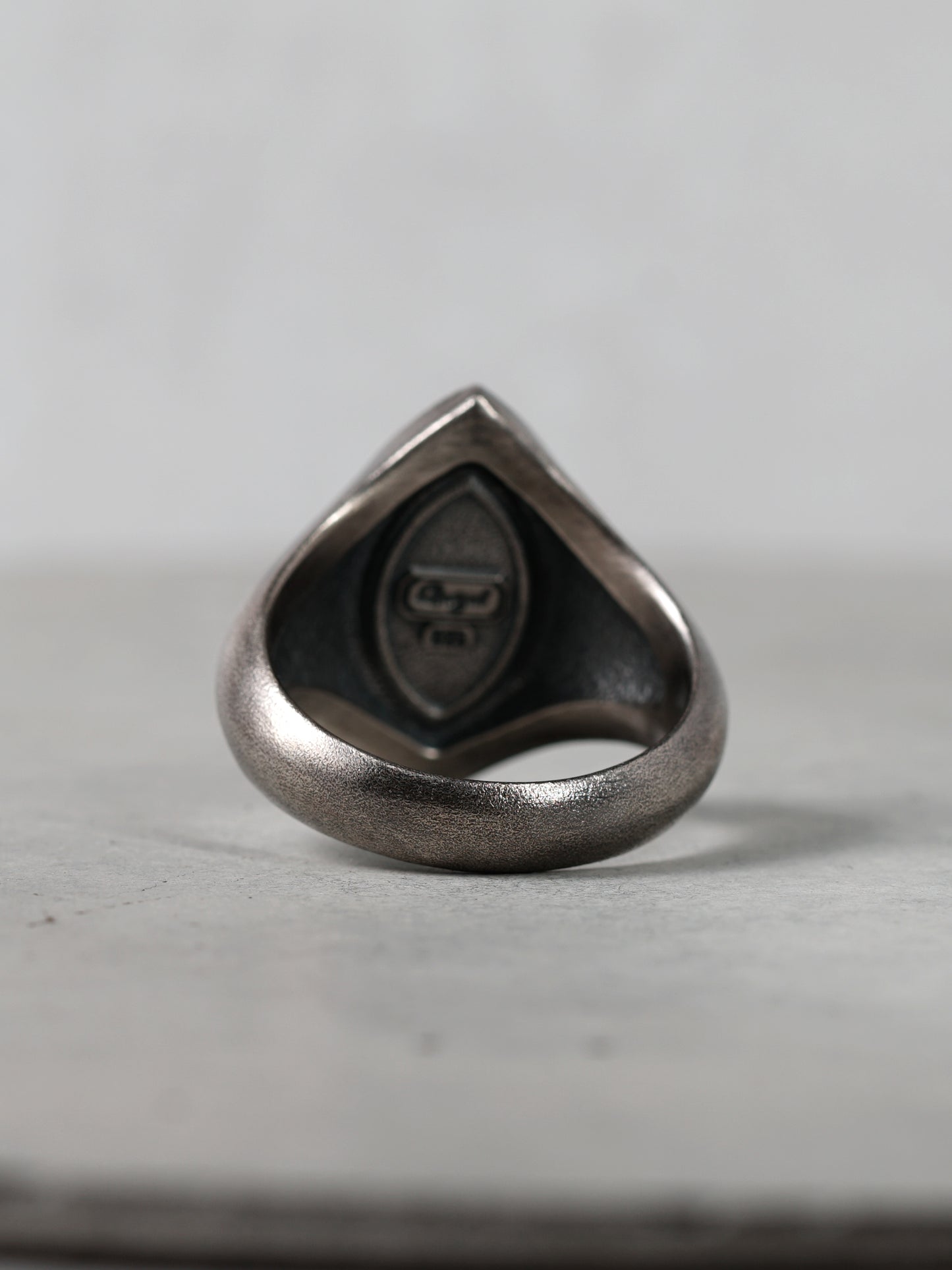 QR38SA Scroll Signet Ring 'Marquess' S Antique ver.