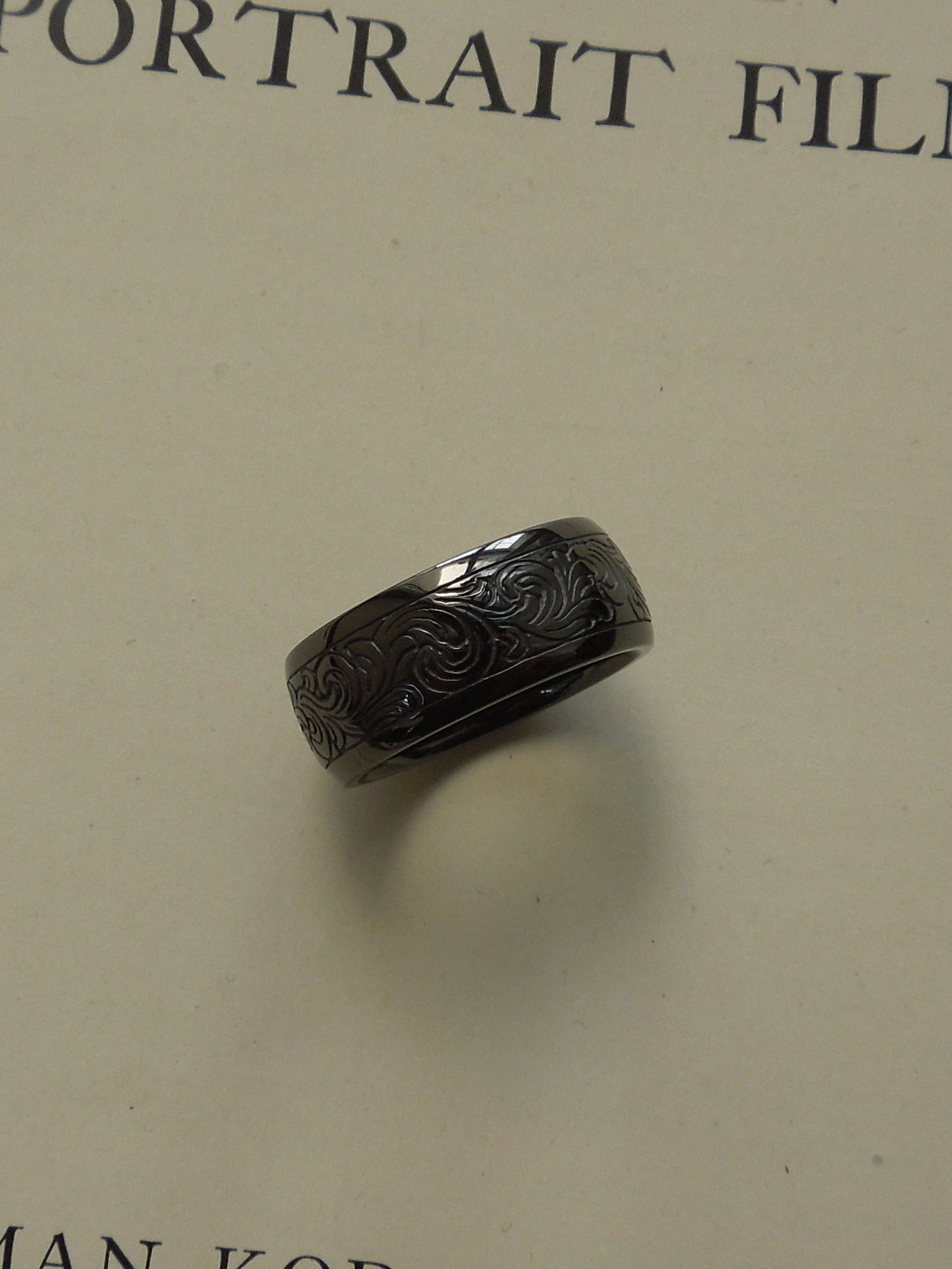 QSO34 Engrave Ring Black Custom