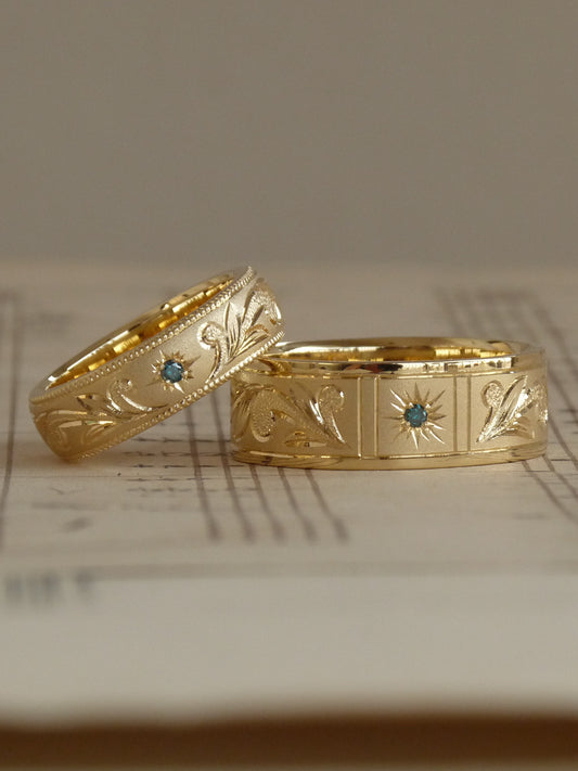 QFO031 Gold Marriage Ring