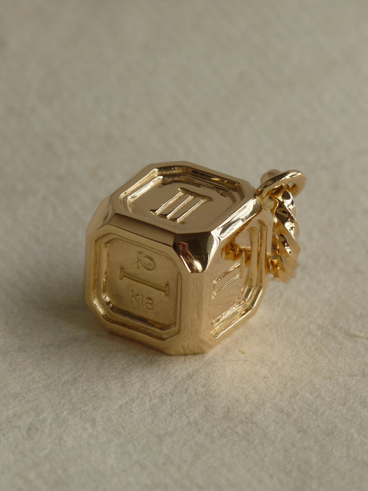 QSO125 Roman dice Pendant K10YG Custom