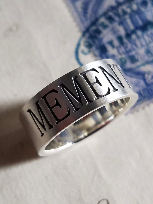 QSO093 Memento Mori Ring Hairline Custom