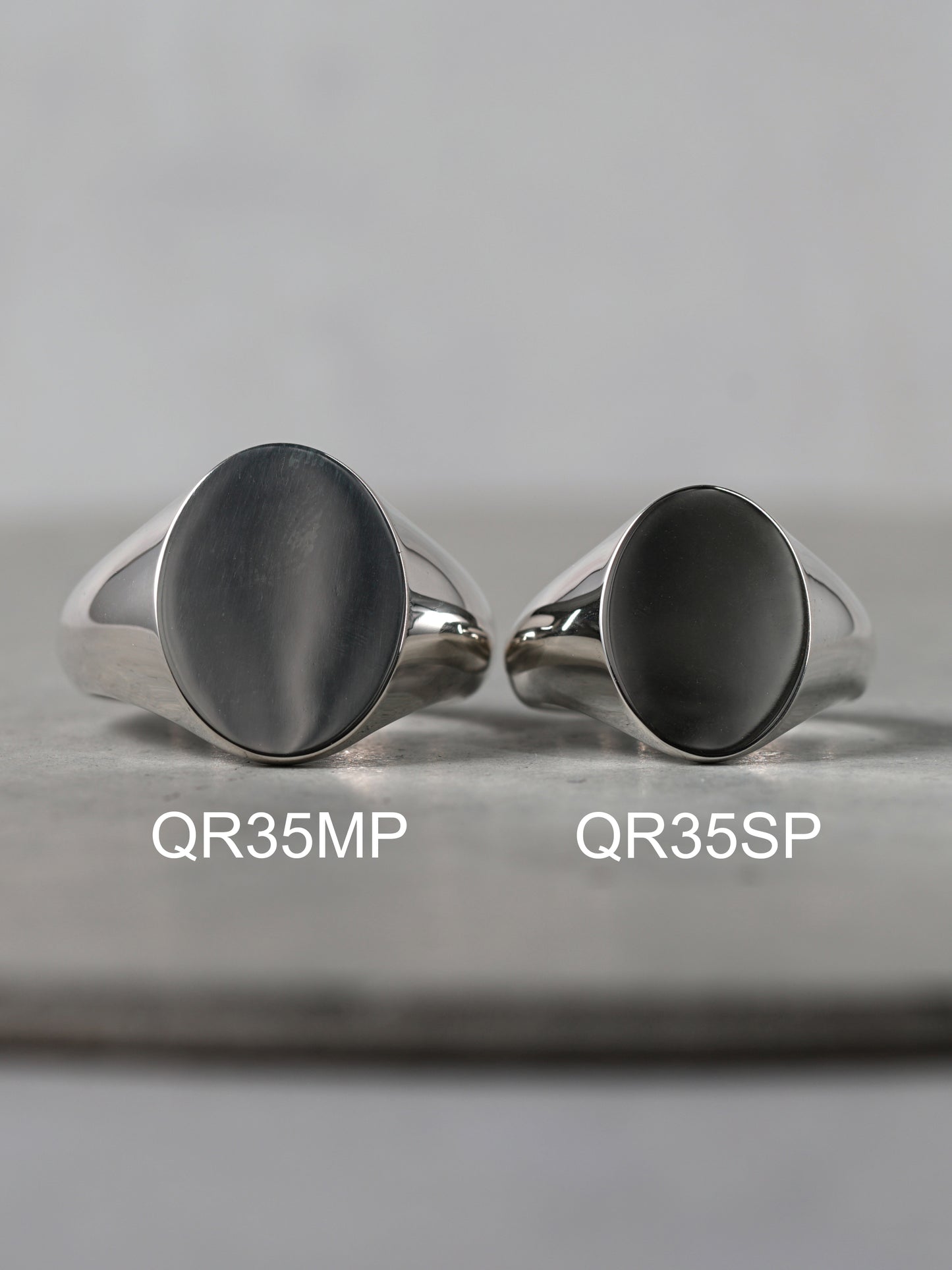 QR35MP Scroll Signet Ring 'Inside' M Polish ver.