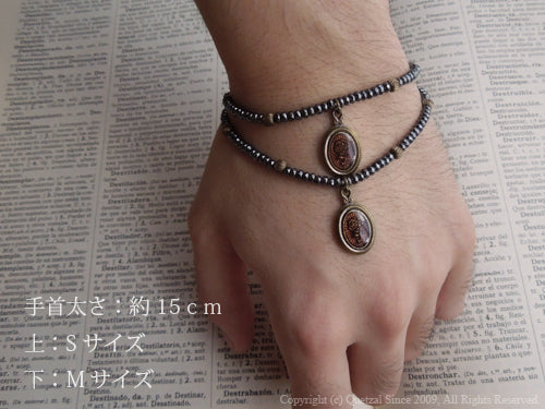 QB04B Rose Beads Bracelet Brass ver.