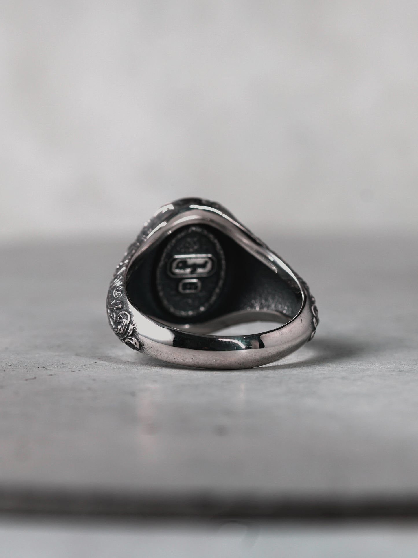 QR36SP Scroll Signet Ring 'Oval' S Polish ver.