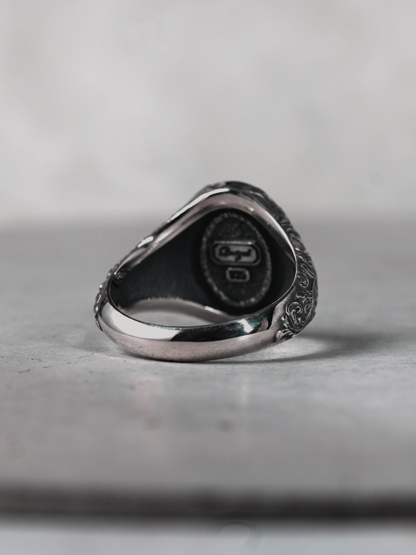 QR36SP Scroll Signet Ring 'Oval' S Polish ver.