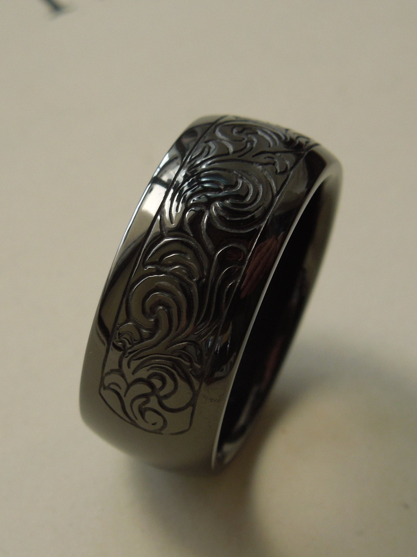 QSO34 Engrave Ring Black Custom