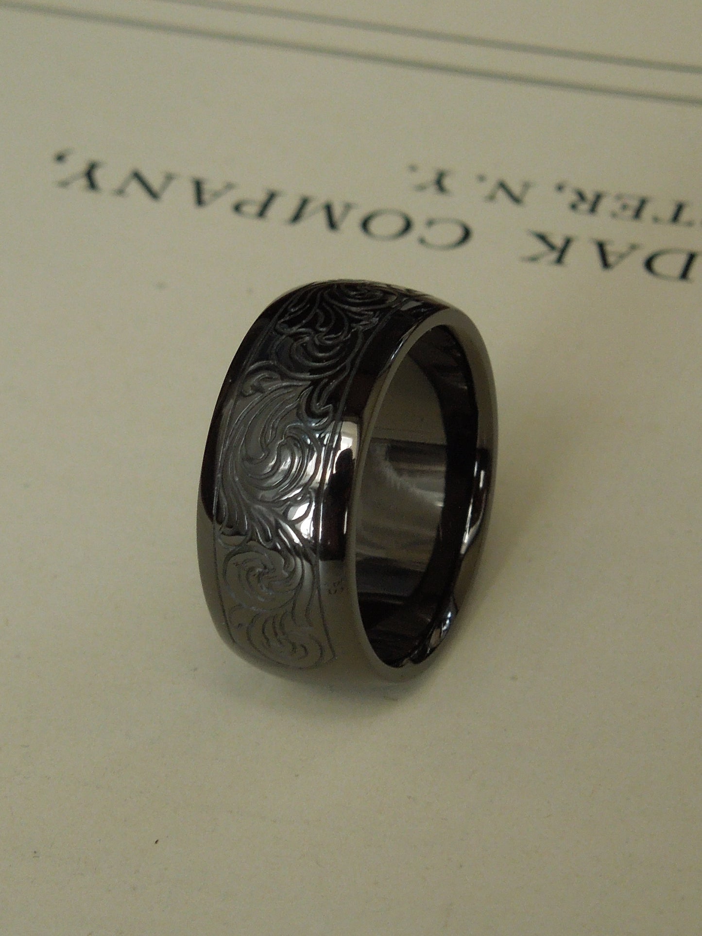 QSO34 Engrave Ring Black Custom