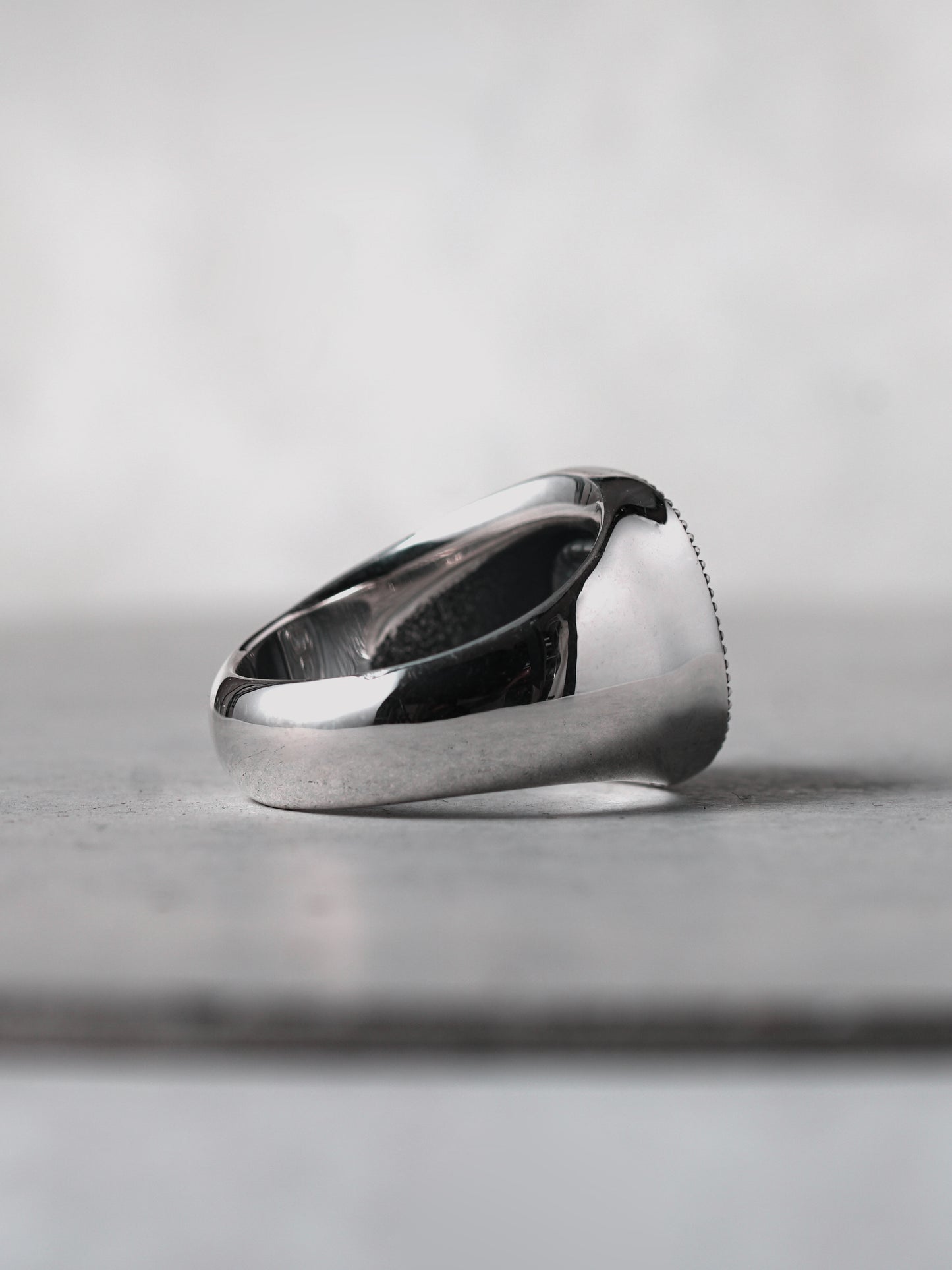 QR34SP Scroll Signet Ring 2 S Polish ver.