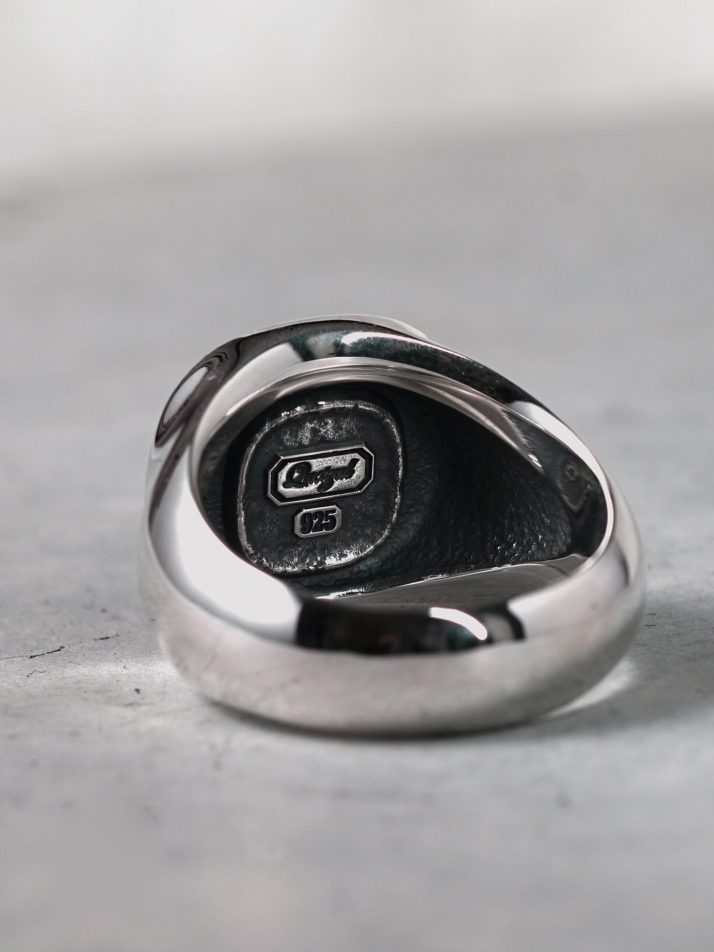 QR34SP Scroll Signet Ring 2 S Polish ver.