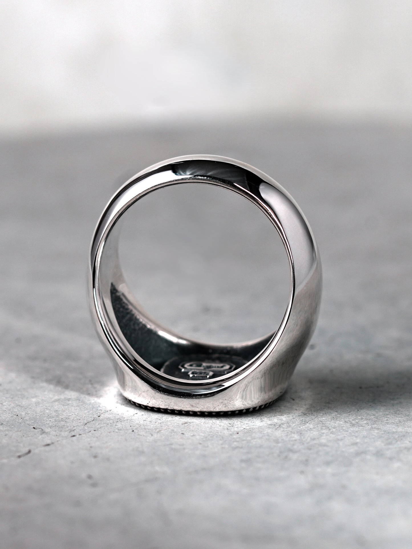 QR34SP Scroll Signet Ring 2 S Polish ver.