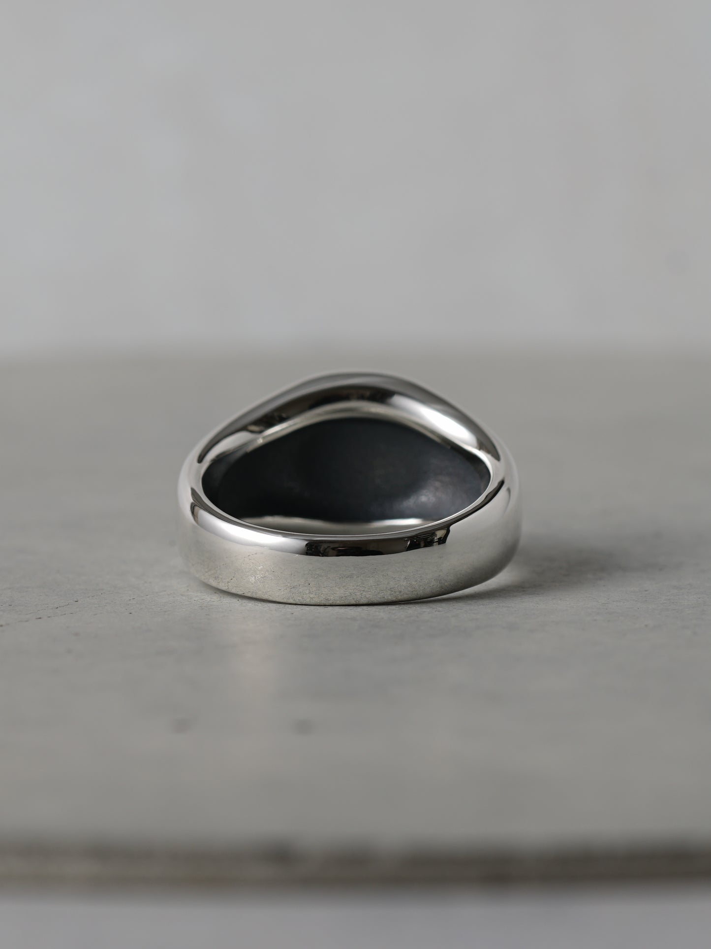 QR33MP Scroll Signet Ring M Polish ver.