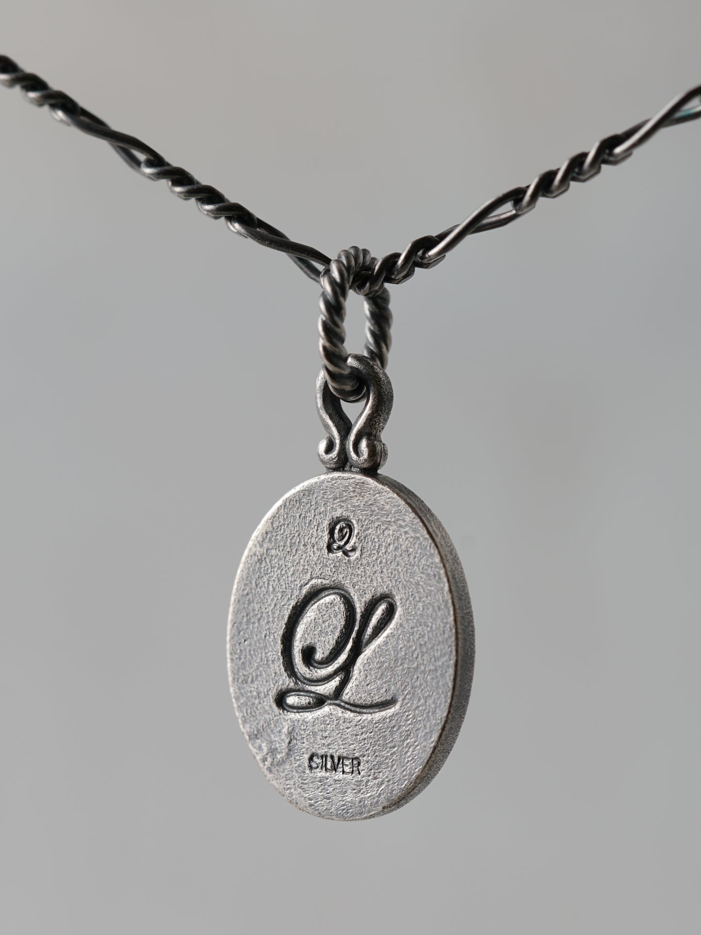 QN28A Rose Oval Pendant Antique ver.