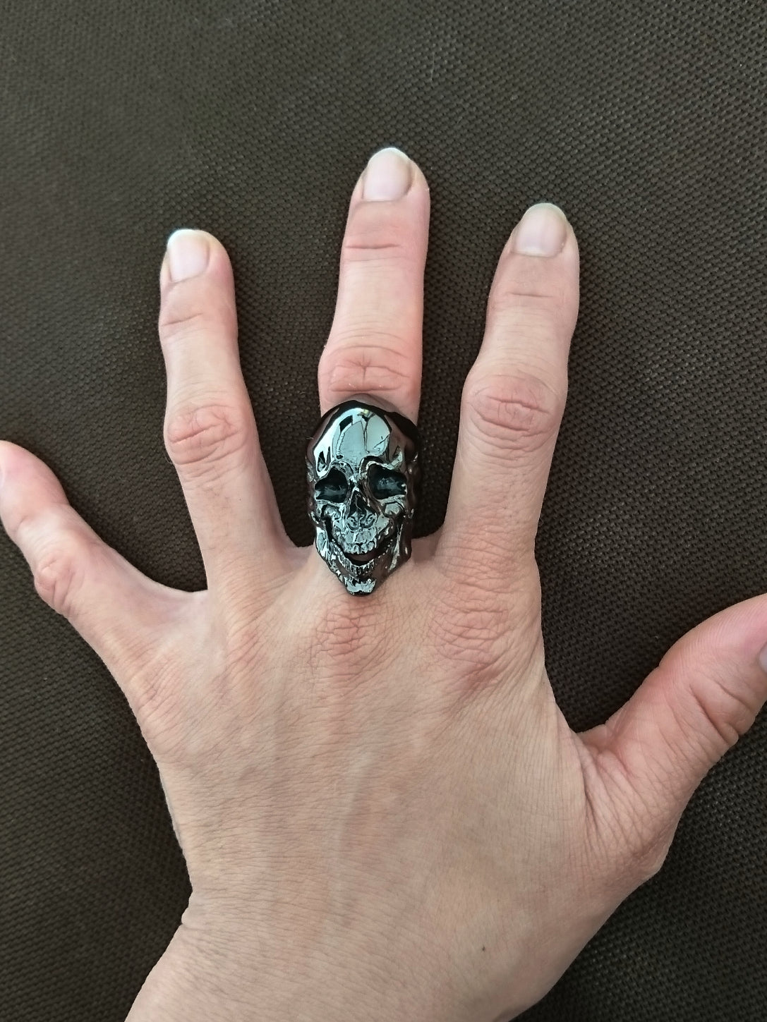 QFO068 Smile Skull Ring