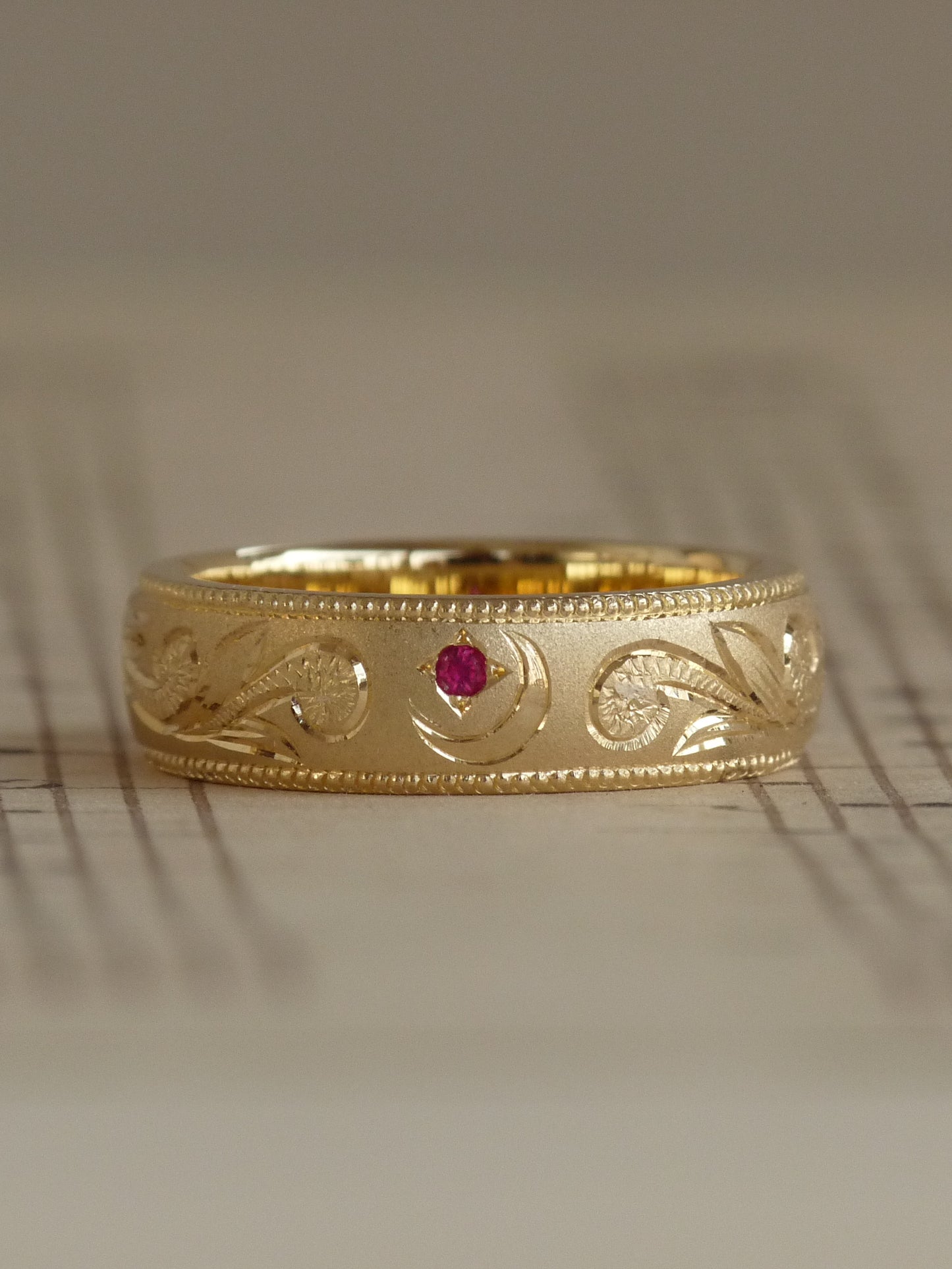 QFO031 Gold Marriage Ring